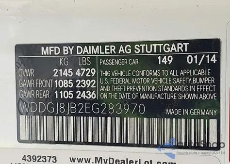 2014 Mercedes-Benz C 350 Sport 4Matic z USA, uszkodzony, nr VIN WDDGJ8JB2EG283970